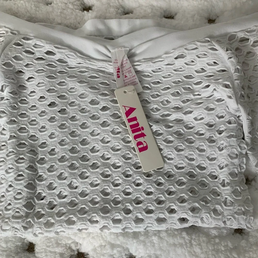 White Mesh Long Sleeve Top - Picture 3 of 4